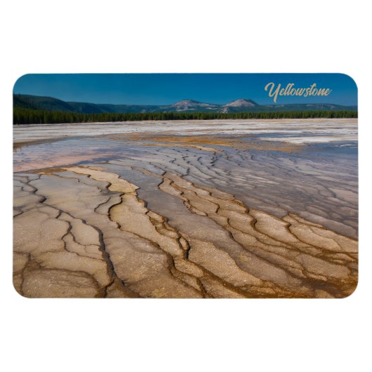 Rund um den Grand Prismatic Spring Yellowstone Magnet (Horizontal)