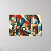 "Rund um den Kubismus" Große gezackte Leinwand (Vorderseite)