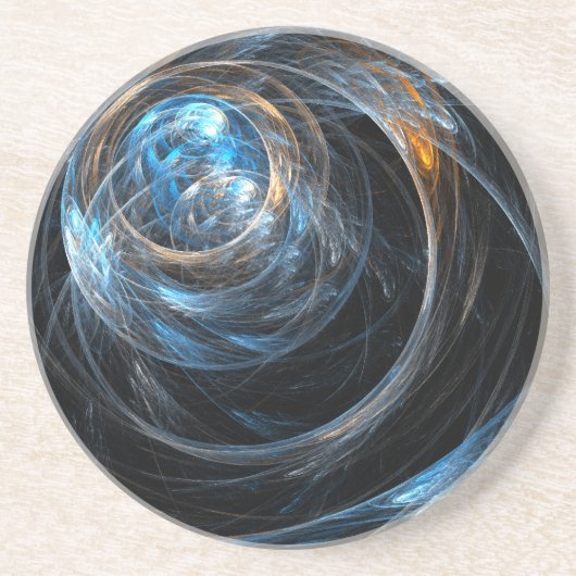 Rund um den Untersetzer Abstrakte Kunst Sandstone (Vorne)