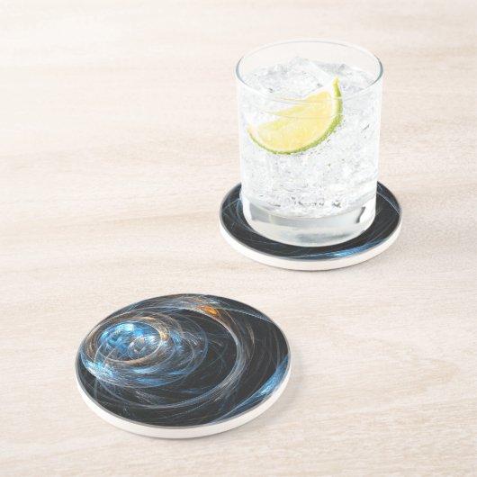 Rund um den Untersetzer Abstrakte Kunst Sandstone (Seite)