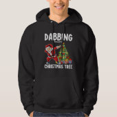 Rund um den Weihnachtsbaum Santa Holiday tanzen Hoodie (Vorderseite)