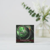 Rund um die Berufliche Abstrakte Kunst der Welt Quadratische Visitenkarte (Stehend Vorderseite)