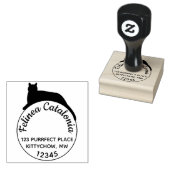 Rund um die Briefmarke der Runde der Rücksendeadre Gummistempel (Stempel)