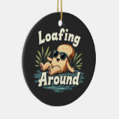 Rund um die entspannende Brotsaison Keramik Ornament (Rechts)