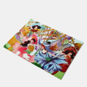 "Rund um die Maypole" Märchenkunst von M. T. Ross Fußmatte (Schrägansicht)