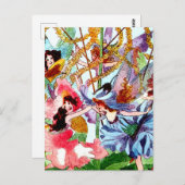 "Rund um die Maypole" Märchenkunst von M. T. Ross Postkarte (Vorne/Hinten)