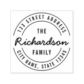 Rund um die moderne Rücksendeadresse des Familienn Permastempel (Design)