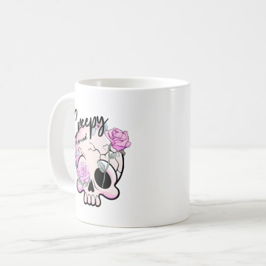 Rund um die Skull-Flora Pasta Kaffeetasse (Vorderseite Links)
