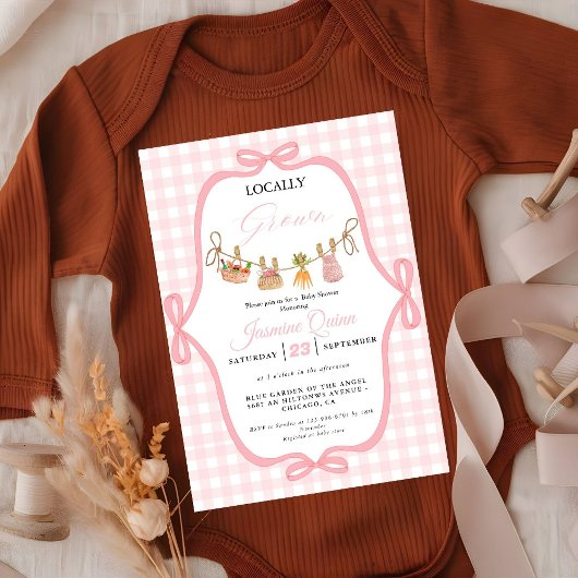 Rund um die Stadt Pink-Babydusche Sprinkle Einladung