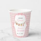 Rund um die Stadt Pink-Babydusche Sprinkle Pappbecher (Vorderseite)