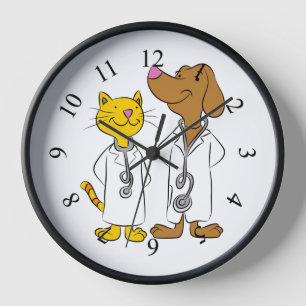 Rund um die Uhr animierte Tierärzte