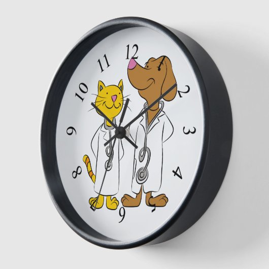 Rund um die Uhr animierte Tierärzte (Winkel)