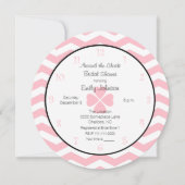 Rund um die Uhr Brautdusche Einladung in Rosa (Vorderseite)