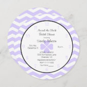 Rund um die Uhr Brautdusche Einladung Lavendel (Vorne/Hinten)