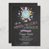 Rund um die Uhr Brautparty-Einladung Einladung (Vorne/Hinten)