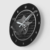 Rund um die Uhr der schwarzen und weißen Gitarre (Winkel)