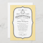 Rund um die Uhr-Duscheinladungen Einladung (Vorne/Hinten)