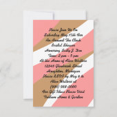 Rund um die Uhr neapolitanisches Band-Brautparty Einladung (Rückseite)