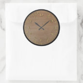 Rund um die Uhr: Rückwärts-Blick Runder Aufkleber (Tasche)