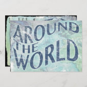 rund um die Welt: Passseite Einladung (Vorne/Hinten)