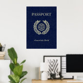 rund um die Welt: Reisepass Poster (Heimbüro)