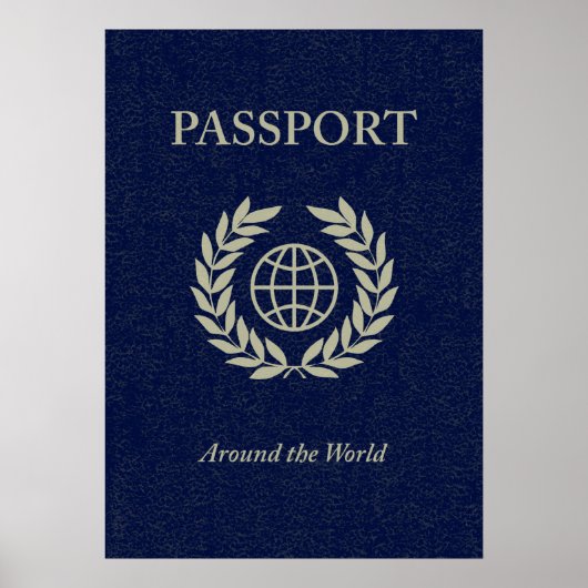 rund um die Welt: Reisepass Poster (Vorne)