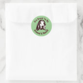 Rund um ein Hound Runder Aufkleber (Tasche)