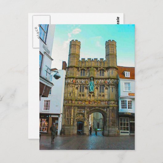 Rund um Großbritannien: Canterbury Cathedral Gate Postkarte (Vorne/Hinten)