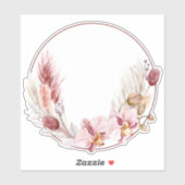 Rund um Pampasgras Aufkleber (Blatt)