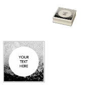 Rund um Quadrat Frame Spritzer 6 + Ihr Text Gummistempel (Stempel)