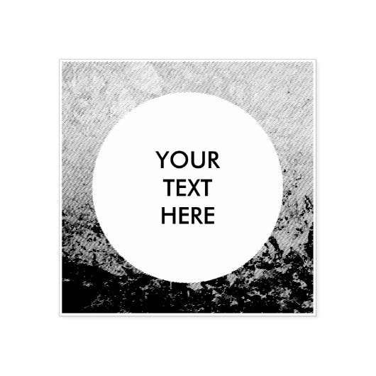 Rund um Quadrat Frame Spritzer 6 + Ihr Text Gummistempel (Prägung)