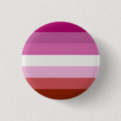 Rund und eckige Abzeichen - Lesbische Pride-Flagge Button (Vorderseite)