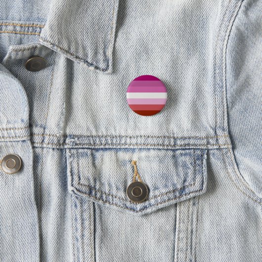 Rund und eckige Abzeichen - Lesbische Pride-Flagge Button (Beispiel)