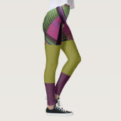 Rund und farbenfroh, modern dekoriert Fraktal Kuns Leggings (Rechts)