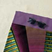 Rund und farbenfroh, modern dekoriert Fraktal Kuns Strandtuch (Beispiel)