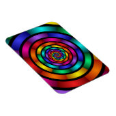 Rund und psychedelische farbenfrohe moderne Frakta Magnet (Rechte Seite)