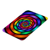 Rund und psychedelische farbenfrohe moderne Frakta Magnet (Linke Seite)