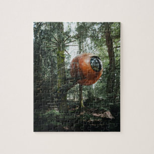 RUND UNGEWÖHNLICHES TREEHOUSE TINHOUSE JIGSAW PUZZ PUZZLE