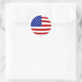 RUND US FLAG RUNDER AUFKLEBER (Tasche)