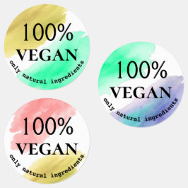 Rund Vegane Lebensmittel Etiketten