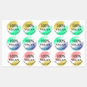 Rund Vegane Lebensmittel Etiketten (Blatt)