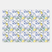 Rund,verziert,spanisch,mediterran,Zitrone, Geschenkpapier Set (Vorderseite 2)