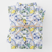 Rund,verziert,spanisch,mediterran,Zitrone, Geschenkpapier Set (Beispiel)