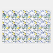 Rund,verziert,spanisch,mediterran,Zitrone, Geschenkpapier Set (Vorderseite)