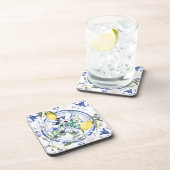 Rund,verziert,spanisch,mediterran,Zitrone, Getränkeuntersetzer (Rechte Seite)