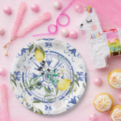 Rund,verziert,spanisch,mediterran,Zitrone, Pappteller (Party)