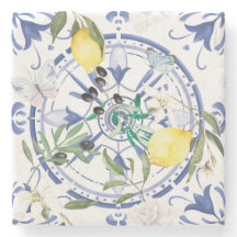 Rund,verziert,spanisch,mediterran,Zitrone,