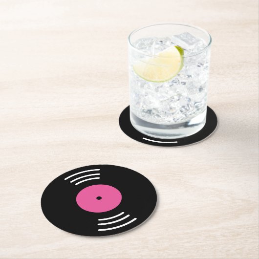 Rund-Vinyl-Schallplatten-Untersetzer-Set Runder Pappuntersetzer (Vor Ort)