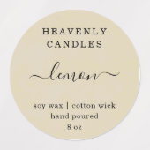 Rund — VOLL EDITABLE-Candle-Aufkleber Etiketten (Design 2)