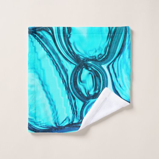 Rund wie Steine in Aquamarin ähnlichen Tönen Badhandtuch Set (Waschlappen)